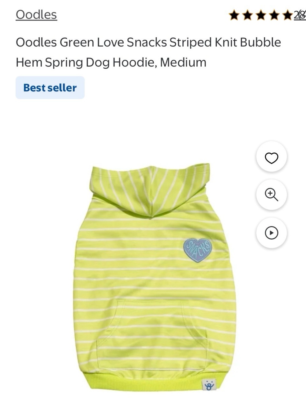 Lime Striped Knit Bubble Hem dog One-Piece Hoodie